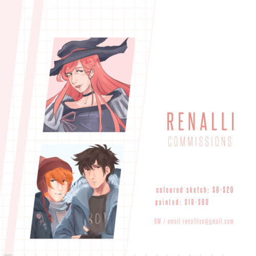 [reblogs appreciated!! ;;] HELLO I am in need of money for uni so I’m re-opening comms!! 4 slo