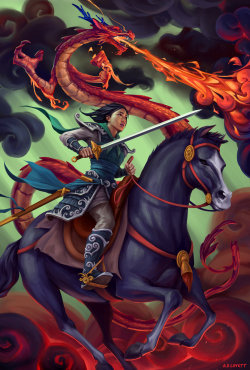 princessesfanarts:  Mulan by adlovett