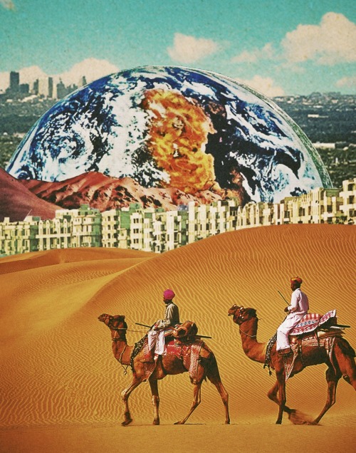 ayhamjabr:  Rajaz…Folk Arab Landscape. Surreal Mixed Media Collage Art By Ayham Jabr. Instagram-Facebook. 