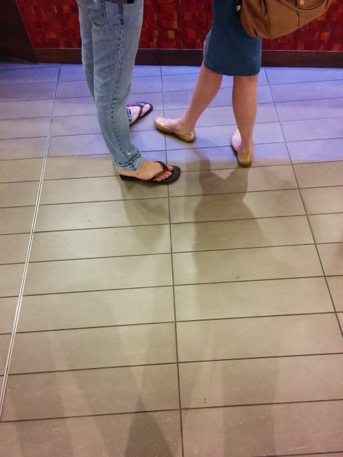 Asian couple at food court