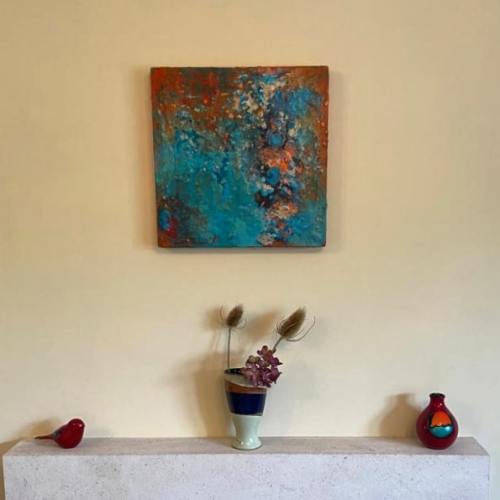 <p>💙Medicine Stone💙</p>

<p>It’s such a privilege when a happy client sends you a photo of your artwork in its new home.</p>

<p>I’m feeling very blessed.</p>

<p>💛🙏🏻💛</p>

<p><br/>
.<br/>
.<br/>
.<br/>
.<br/>
.<br/>
.<br/>
.<br/>
.<br/>
.<br/>
.</p>

<p><br/>
#artbysandi #sandisayer #contemporaryartist</p>

<p>#modernartist #modernart #spiritualart #spiritualartist #loveandgratitude #appreciation #wiltshireartist #contemporarybritishartist #texturedart #texturedpainting #abstractart #abstractpainting #inspiredbygemstones #inspiredbynature #turquoise #turquoiseandcopper #modernart #moderninterior #bethechange #lightworker #textures</p>

<p> (at Calne)<br/>
<a href="https://www.instagram.com/p/CVOnUrXIaZU/?utm_medium=tumblr">https://www.instagram.com/p/CVOnUrXIaZU/?utm_medium=tumblr</a></p>