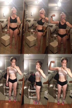 charlottewinslowfitness:  rineees submitted: So this is my progress after about 4 months on your vegan One Month Makeover and boy do I look different! I am down 20 lbs from 135 lbs to 115 lbs and I haven’t felt this healthy ever before!  First of all