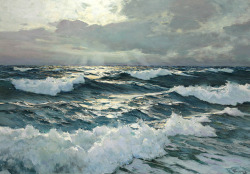 paintingbox:  Frederick Judd Waugh (1861-1940). The Open Sea. Oil on masonite. 22¾ x 32½ in. (57.8 x 82.6 cm.)  