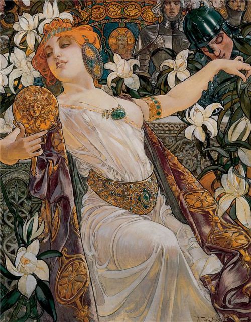 thelongvictorian:Guinevere (c.1910) by William de Leftwich Dodge (USA, 1867–1935). From the Arthuria