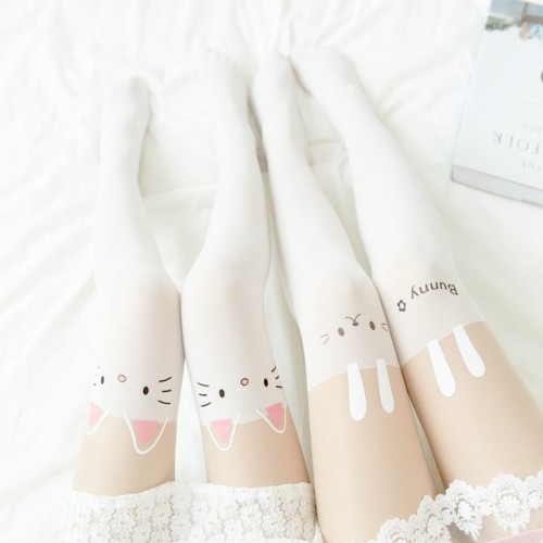 ♡ Kawaii Pantyhose Stockings (6 Colours) - Buy Here ♡Discount Code: behoney (10% off your purchase!!