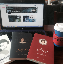 langleav:  officialqueenbae:  How I spent my study period today, reading the amazing poetry by langleav and michaelfaudet whilst drinking chai latte #heaven^.^  Thanks so much lovely xo Lang …………….My new book Lullabies is now available via