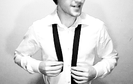 mr-egbutt:  ✟☯~follow for more god damn black and white suit gifs with the face