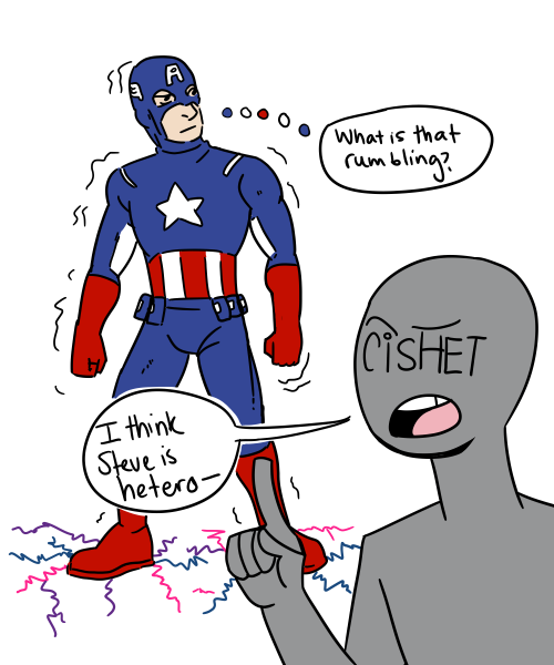 bisexualbuckybarnes:
“ The bi, pan and poly people have claimed Steve Rogers.
”