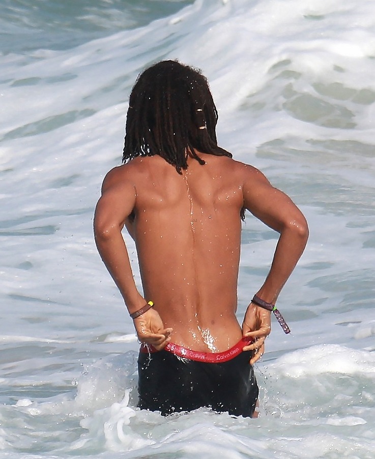 famousdudes:Throwback to Jaden Smith swimming in soaking wet underwear during his