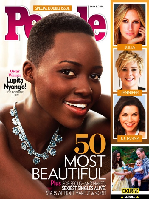 slowdowndilettante:  lupita nyong’o makes history as the first real live angel to be featured on the cover of people magazine 