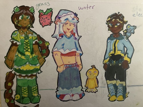 First Draft Of Pokemon OC’s I Made :)