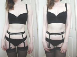 inteligasm:  anothersh0tatlife:  New suspender belt.  How very cute! 