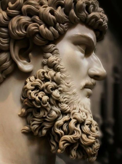 ancientbeardart: portrait of Lucius Verusco-emperor of Rome with Marcus Aurelius from 161-169 CE