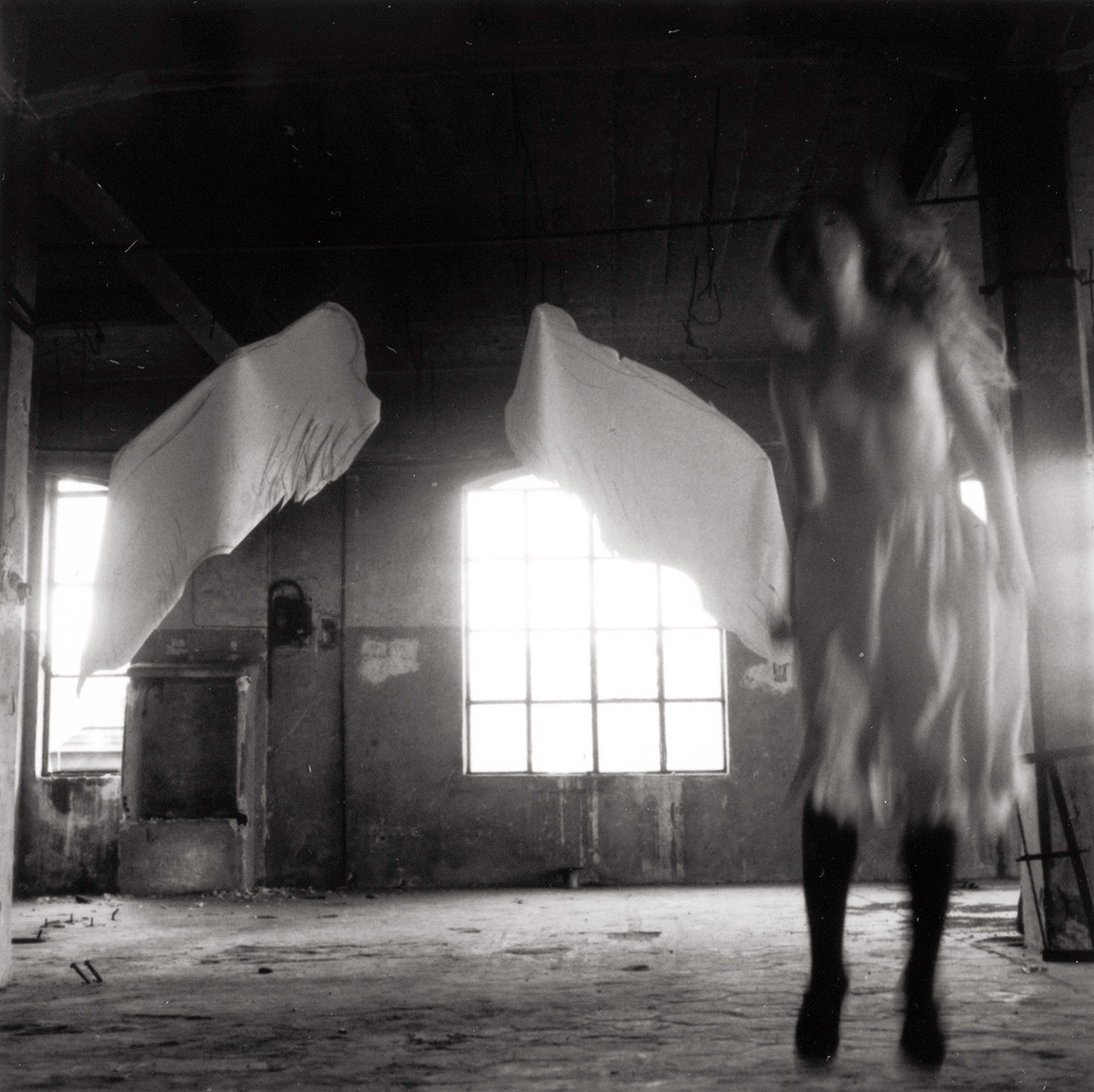 windandlight:  Francesca Woodman, Untitled, from Angel Series, Rome, 1977-78(source :