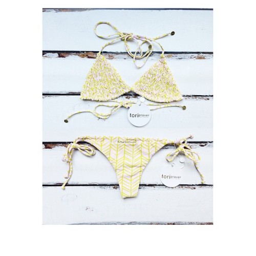 The #toripraverswimwear KALANI top &amp; JESS bottom in India Lime! Shop now at #LANIKAIBIKINI.C