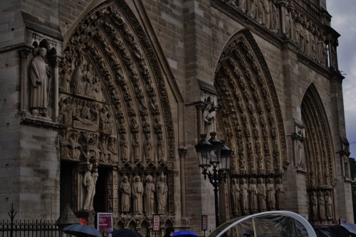 The Eiffel Tower And Notre Dame. Paris, France