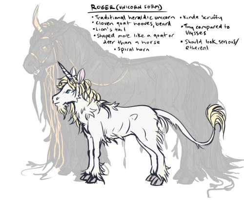 Sketched up some feral form refs for Ulysses and Roger the day before Artfight. These are revamped a