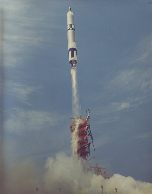 A Titan booster launched the Gemini 8 spacecraft on March 16, 1966, from launch complex 19 Cape Kenn