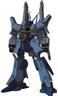 the-three-seconds-warning:AMX-014 Döven Wolf  Equipped with the powerful Minovsky Ultracompact Fusion Reactor, which has a power output of 5250 kW, the highest reactor output seen in a mass-produced mobile suit during the First Neo Zeon War, which was