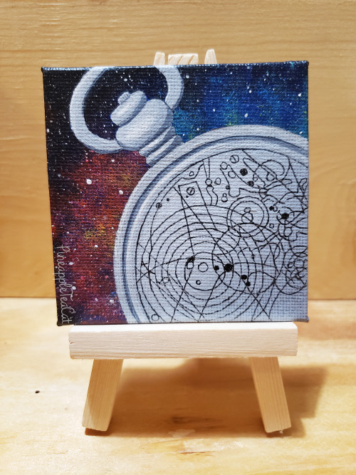 Time Lord Fob Watch Mini PaintingIT&rsquo;S DONE!!!!!! This one was so incredibly intimidating b