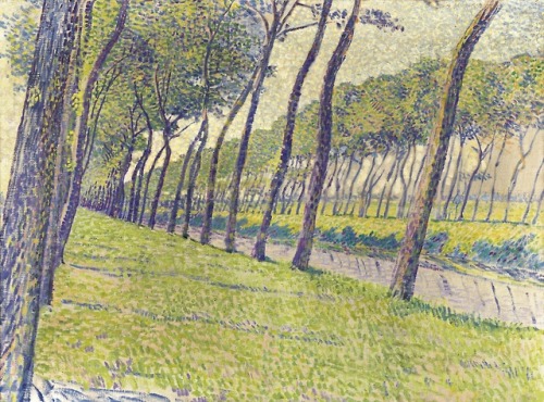 thunderstruck9:Théo van Rysselberghe (Belgian, 1862-1926), Canal en Flandre [Canal in Flanders], 188