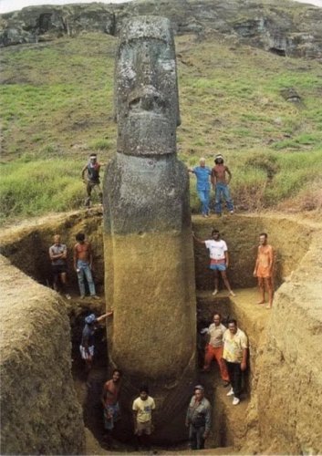 evanescentforbearance:   dominovox:  queenanunnaki:  Easter Island’s Statues Reveal Bodies Covered With Unknown Ancient Petroglyphs 21 January, 2014 MessageToEagle.com - Standing some 2,000 miles west of Chile, on the Easter Island, 887 mysterious giant