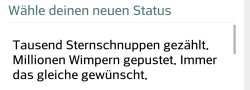 hand-voller-asse:  Tausend Sternschnuppen gezählt. Millionen Wimpern gepustet. Immer das gleiche gewünscht.