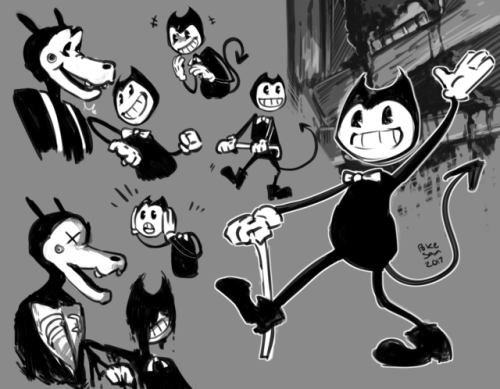 pokesam: bendy doodles sad