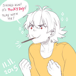 chusska-art:  Karl scored!Pocky day is the