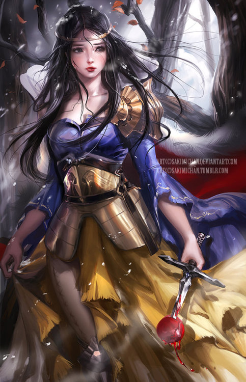 art-of-cg-girls:  Fairy tale knights .:Snow white:. by sakimichan 