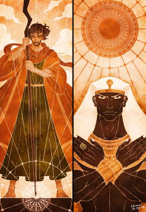 kriscynical: skmn-m:  Moses & Pharaoh Rameses I love the relationship between them.Their strong will and delicate feelings are beautiful.  What is this whoever did this it’s amazing. Prince of Egypt doesn’t get nearly the recognition it deserves.