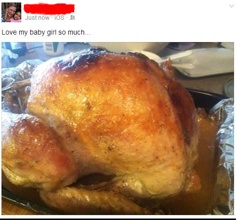deverse:  my mom meant to post a picture of her dog and posted a picture of a turkey instead 