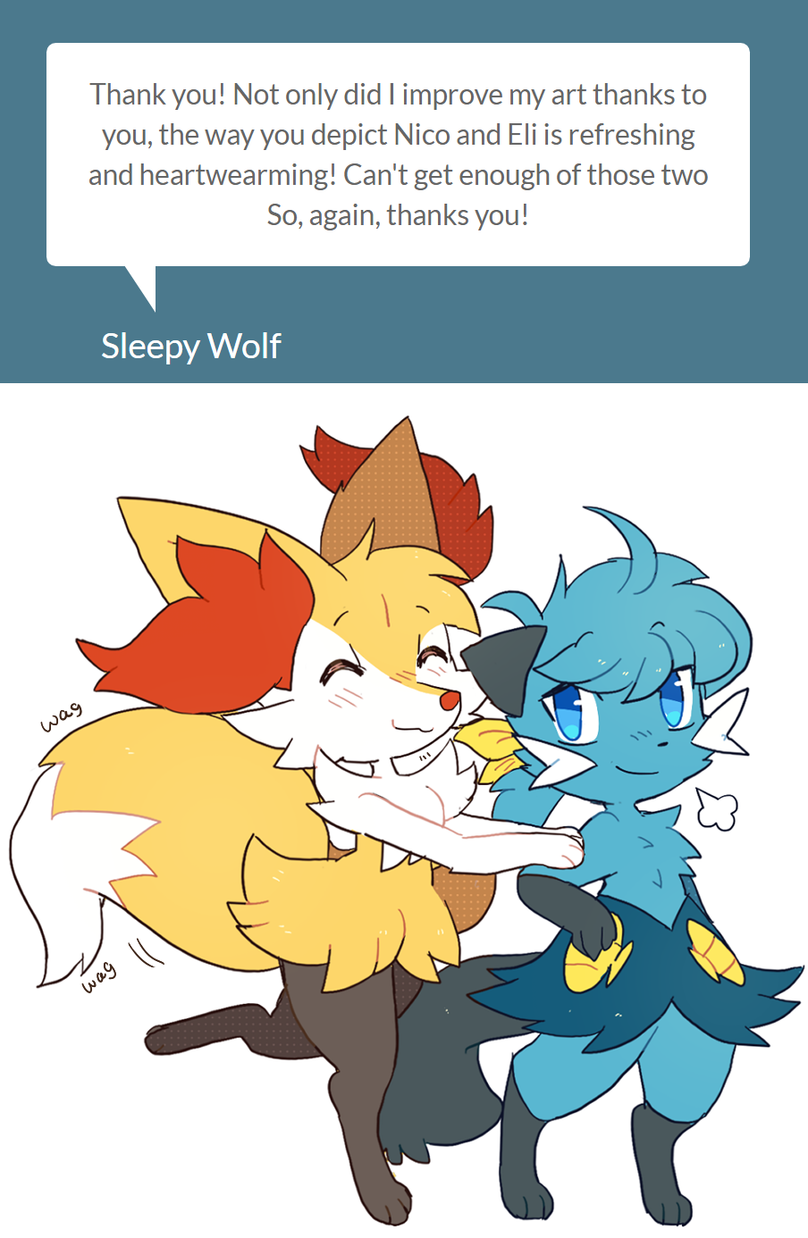 braixendaily: Thank you so much, Sleepy Wolf! I’m glad you seem to love these two