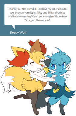 braixendaily: Thank you so much, Sleepy Wolf! I’m glad you seem to love these two dorks as much as I do!! kofi  Cuties ^w^