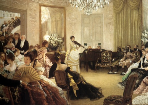 books0977:Hush! (The Concert), 1875. James Tissot (French, 1836-1902). Oil on canvas. Manchester A