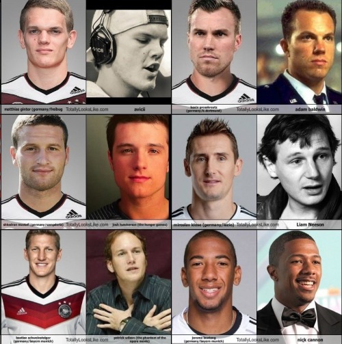 Germany world cup 2014 squad look alike (hollywood version). i did the euro 2012 team as disney char