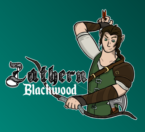 The latest in the D&amp;D series. Zathern Blackwood, the ranger. Also, he is my first ever played ch