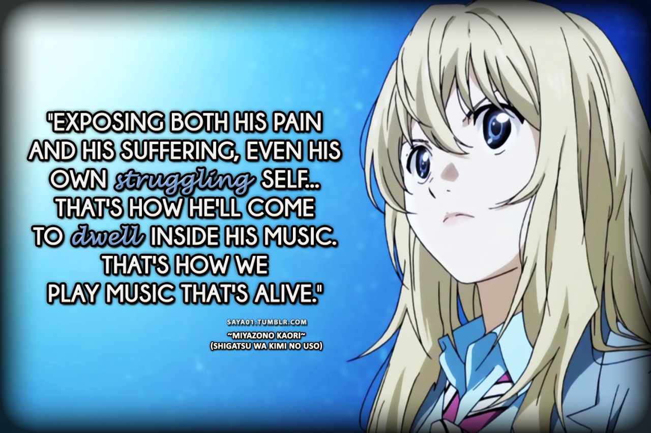 Frases Shigatsu Wa Kimi No Uso  Your lie in april, Anime, Kawaii anime