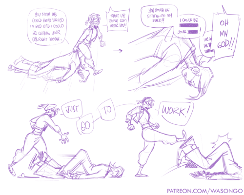 sketches from august.Komui just says horny things loudly in the hallway because he can.