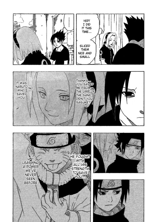 Sasuke has always/only experienced new things with Sakura...For example?...For Example: