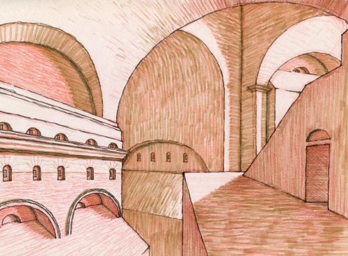 Some of the architectural fantasies I sketched last year.Prints of my art: ariobarzan.bigcar