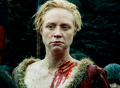 rubyredwisp:game of thrones meme: nine characters [8/9] → Brienne of TarthSer Goodwin had taught her