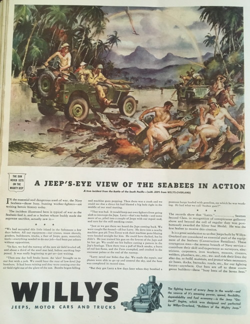 “The sun never sets on the mighty Jeep” (1944)