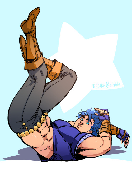wasabu:  has this been done yet?? i just rly wanted to draw jona struggling to hold a johnny pose even tho he’s solid bulk and muscle. he’s doing his best ;_; 