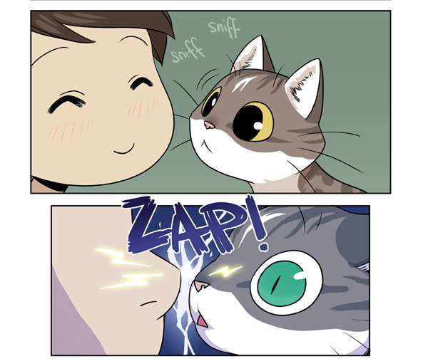 mikikoponczeck:  Static Shock. Emi is always so confused when this happens. :’T