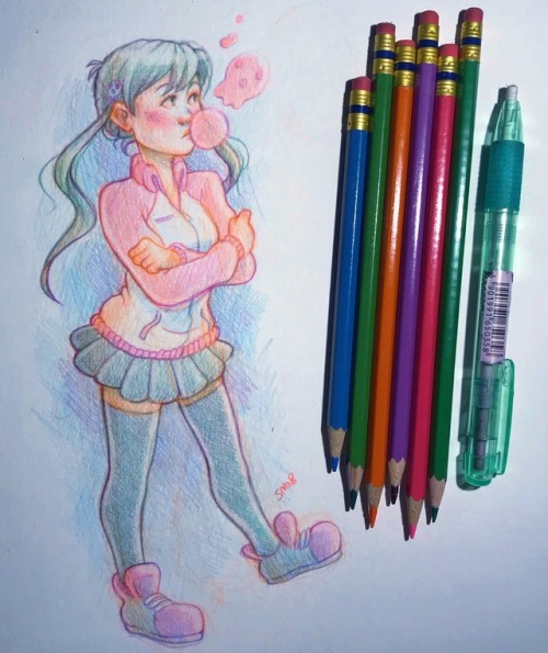 Maka with Pastels