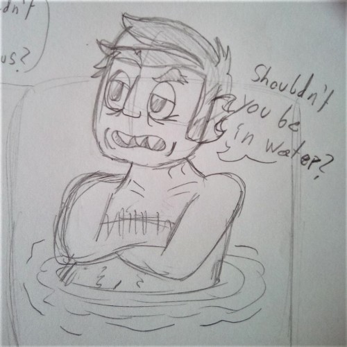 rats-and-clovers: boxfish mer!Alistair and shark girl having a talk~sry Alistair, but the shark isn&