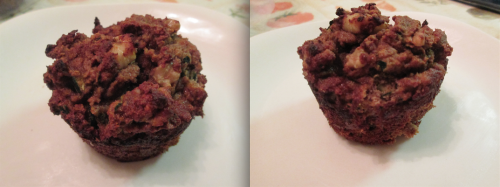 I whipped up these Zucchini Bread Muffins (because I don’t have a bread pan :P) yesterday for 
