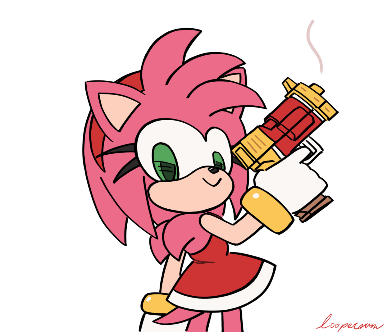 Piko Piko Handgun #amy#amy rose#sonic#sonic adventure #sonic the hedgehog  #oh my god zero look out