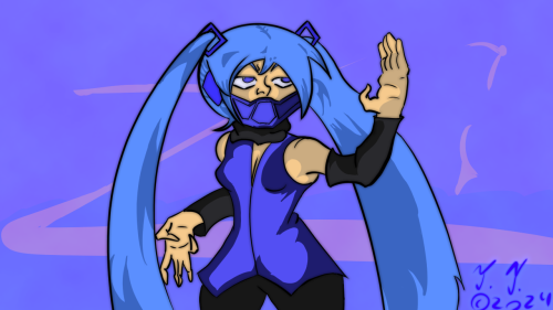 Hatsune Miku As Sub-Zero From Mortal Kombat!